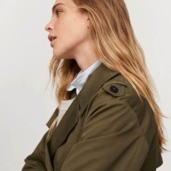 (New) Mango Cotton Classic Trench Coat - Size XS - Picture 6 of 8